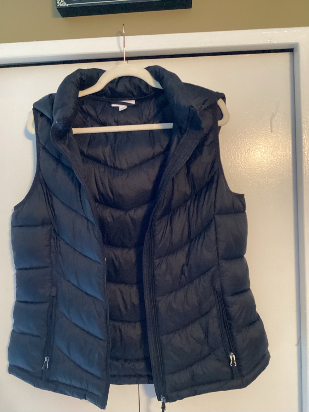 Charter Club Black Quilted Puffer Vest with Zip Pockets